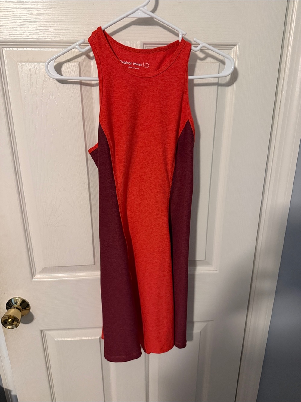 Outdoor Voices Red and Burgundy Athletic Racerback Dress